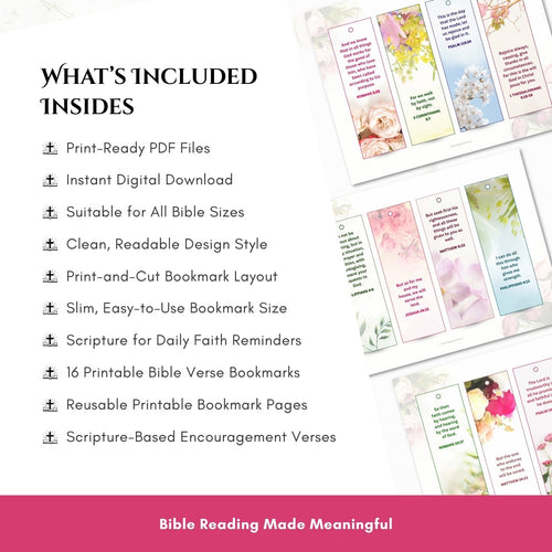 16 Bible Verse Bookmarks — Daily Faith Reminders