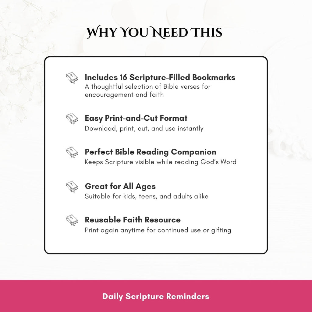 16 Bible Verse Bookmarks — Daily Faith Reminders